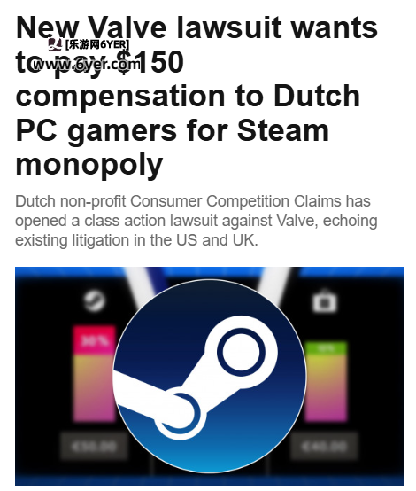 Steam在荷兰再遭到反垄断诉讼：被索赔超2.2亿欧元